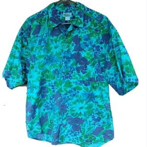 Union Bay Vintage 90s Floral Cotton Button Down Shirt